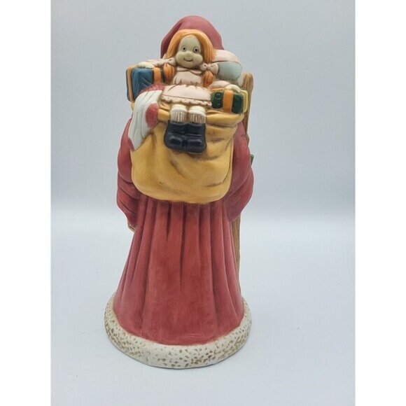Vintage Santa 10" Musical Figurine Music Box North Pole Country Christmas - Picture 3 of 7
